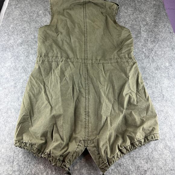 Levi Strauss & Co Army Green Cargo Zip Up Tunic Vest with pockets size‎ S - Picture 3 of 8